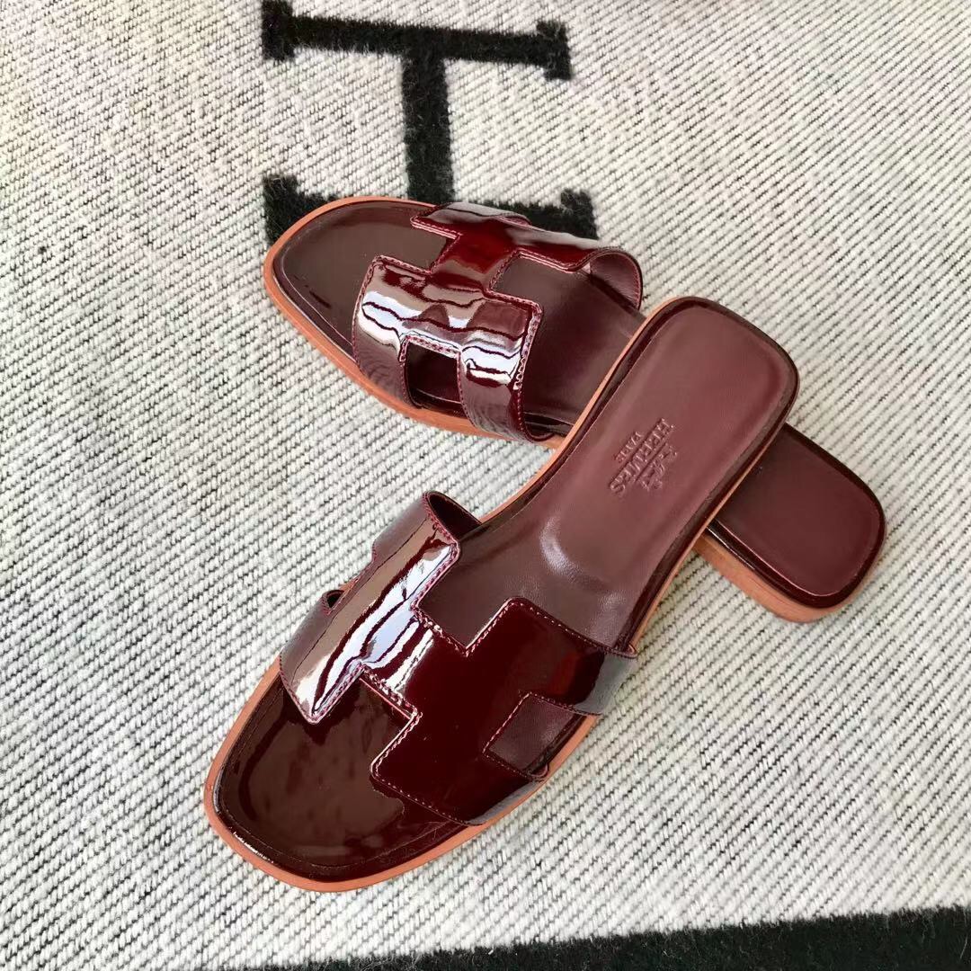 에르메스 올수공 오란 슬리퍼 샌들 페이던트 25